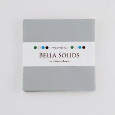 Bella Solids Charm Pack Steel 9900PP 184 Moda Precuts#1