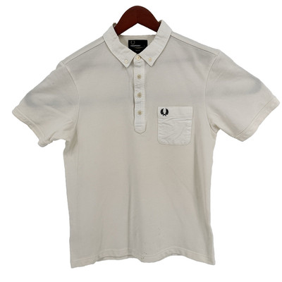 Fred Perry Slim Fit Polo Shirt Pique Cotton Beige Mens Size L Preppy M6214