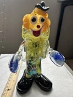 Vintage Murano Hand Blown Glass Clown Figure Italy 9” Large Collectible