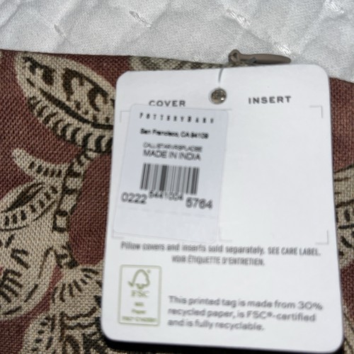 Pottery Barn Blumen Kissenbezug 20”x20” wendbar Neu mit Etikett - Bild 6 von 9