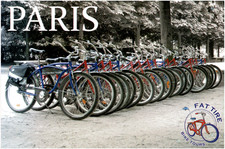 Fat Tire Bike Tours Paris France City Of Light 1999 Chrome Postcard 4x6 