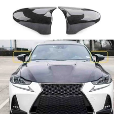 PAIR For LEXUS IS200 300 350 2013-2020 M HORN CARBON FIBER SIDE MIRROR COVER CAP