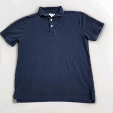 Flint and Tinder Black Short Sleeve Polo Shirt Men’s Medium Supima Cotton 