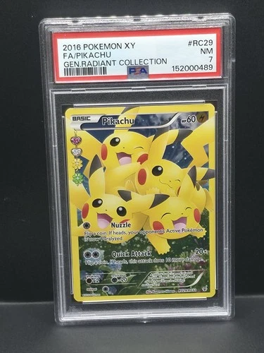 Pikachu RC29/RC32 XY Generations Radiant Collection Full Art Psa 7