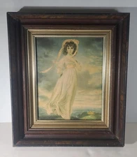 VINTAGE PINKIE FRAMED PRINT 12" X 14" BY SIR THOMAS LAWRENCE