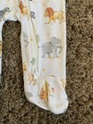 Little Me Bamboo Baby Boy Sleeper Pajamas 3m White Safari Zoo Animal Print — photo 4