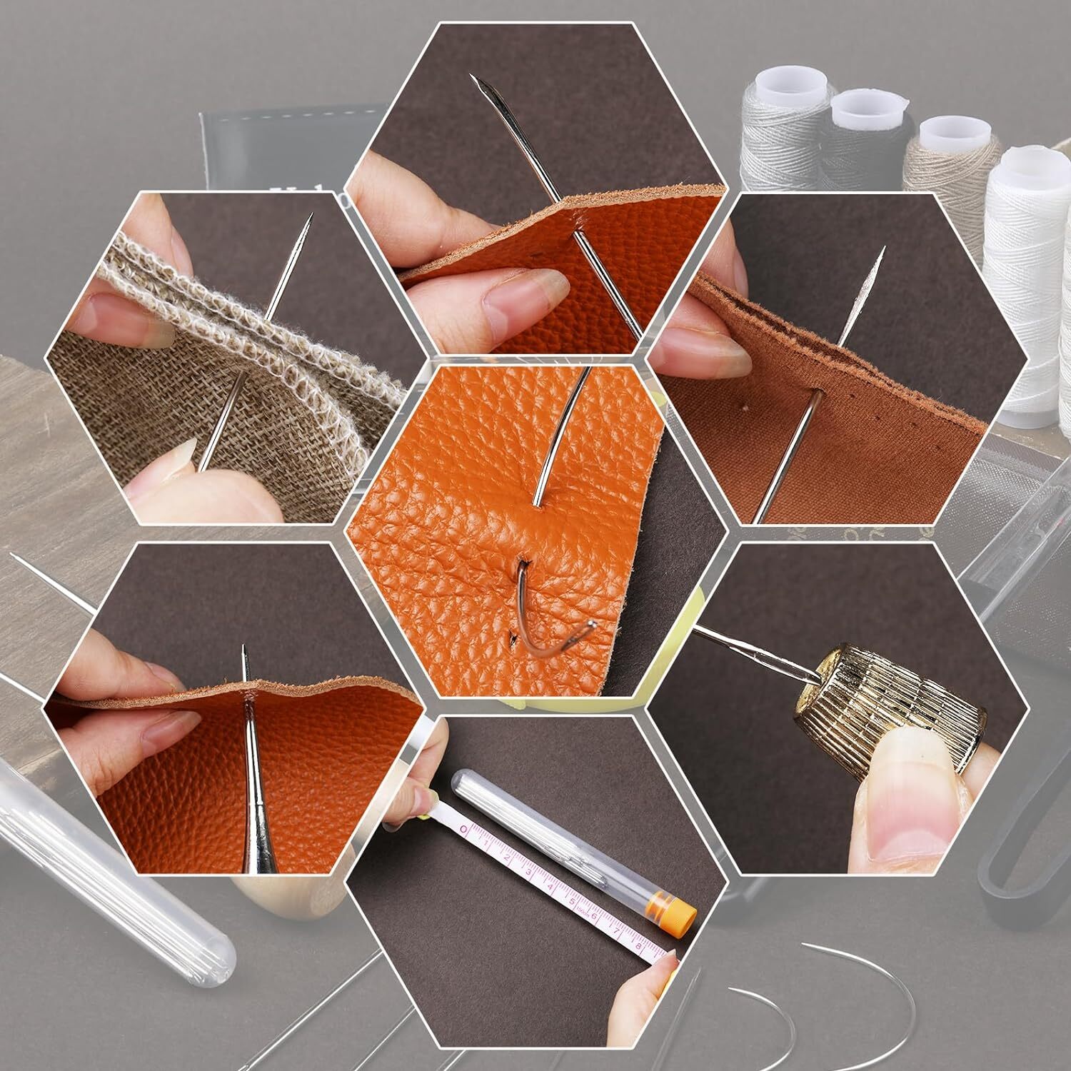 Upholstery Repair Sewing Kit Heavy Duty Sewing Kit with Sewing Awl