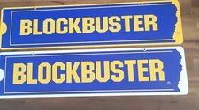 BLOCKBUSTER Aluminum Display Sign  Memorabilia  6" x 24" (free shipping)