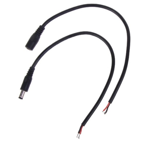 1Set DC- 5521 Pigtail Barrel Plug Connector Cable, 2.1mm x 5.5mm 12V 10A 120W