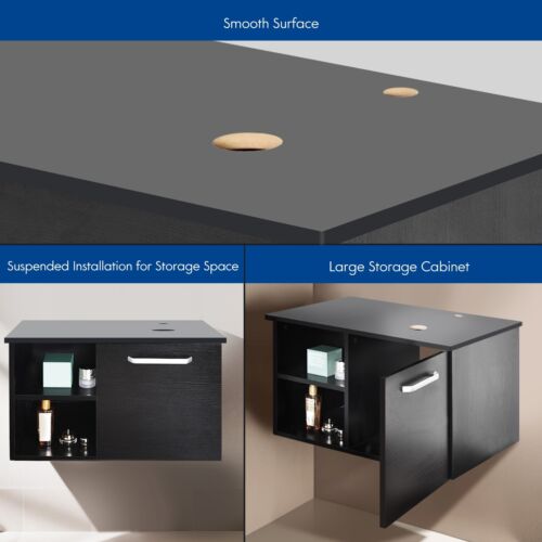 Combo de 24 grifos flotantes para lavabo de tocador para estantes de pared de gabinete de almacenamiento de baño - Imagen 2 de 51