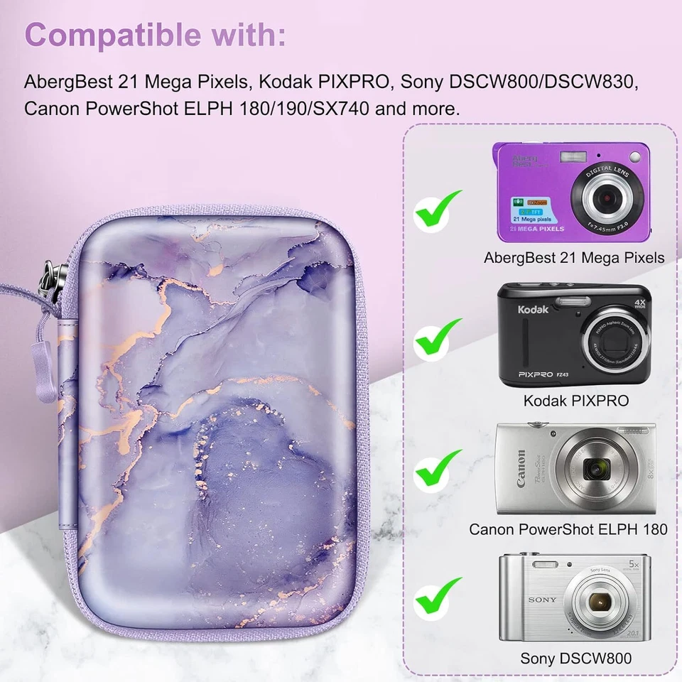 Funda para cámara digital para AbergBest 21 megapíxeles 2,7" LCD/Sony DSCW800 cubierta Foto 2 de 4