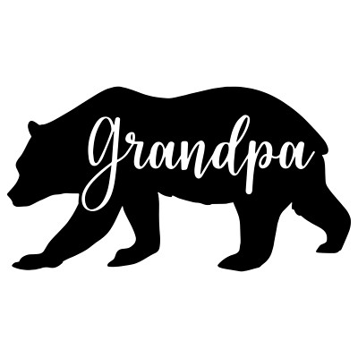 New Grandpa Bear Vinyl Decal For Crafts Glasses Cars Laptops Signs