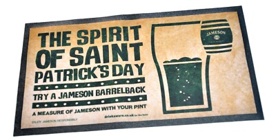 Jameson Caskmates strapazierfähiger Bar Runner (rutschfeste Gummi-Tropfmatte)