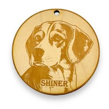 Ornament - PERSONALIZED Beagle Dog Raw Wood
