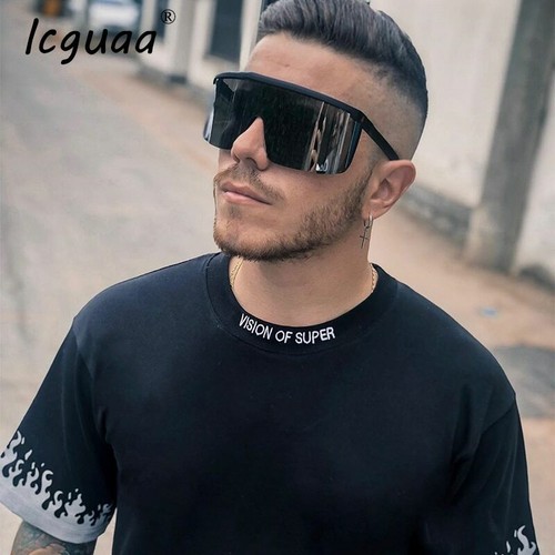 Gafas De Sol Deporte Moda Cuadradas Grande Para Hombre Lujo Una Piza UV400 | eBay