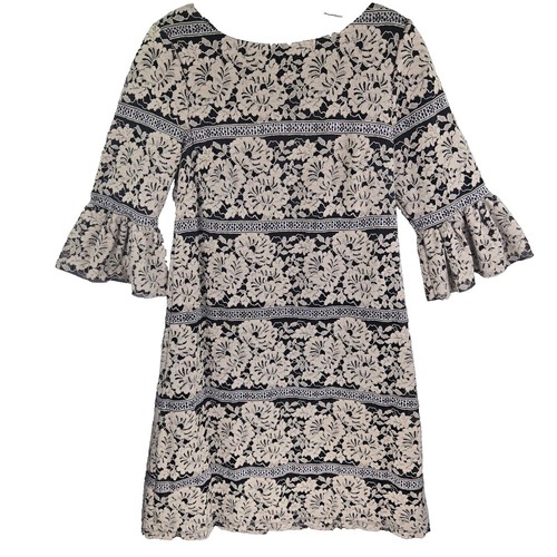 jessica howard womens long sleeve floral shift dress JESSICA HOWARD Womens Black Floral Long Sleeve Midi Shift Dress Size: 6