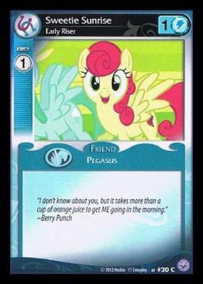My Little Pony Premiere Edition 3x Sweetie Sunrise, Early Riser - 20 -  MLP CCG