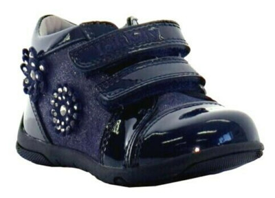 Lelli Kelly Kleinkind Mädchen UK 5,5 EU 22 Sara Navy Blau Touch Close Diamante Schuhe