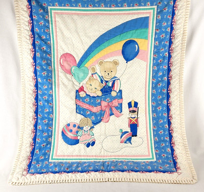 Baby Comforter Quilt Blanket Teddy Bear Toys Ruffled Multicolored Cotton