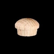 500 Pcs - 1/2" Red Oak Wood Mushroom Head Furniture Buttons Hard Wooden Plugs