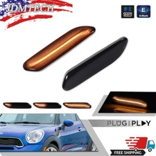 Smoke Sequential LED Front Side Marker Light Lamps For MINI Cooper R60 R61 11-16
