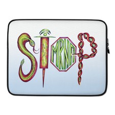 Stop Mrna Laptop Sleeve 13  -15  Antivax Heavenly 