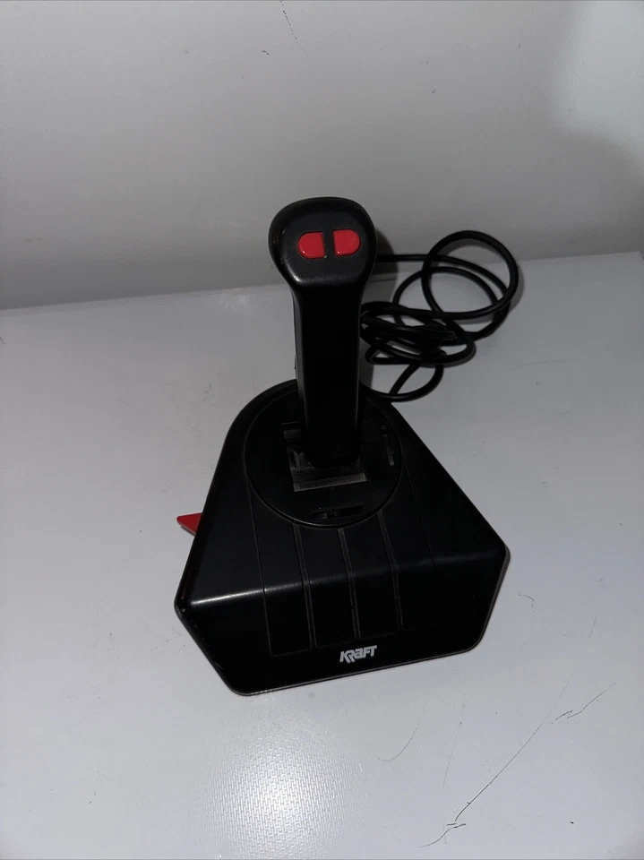 Vtg KRAFT SYSTEMS Joystick THUNDERSTICK GAMING JOYSTICK IBM Computer Game Cont - Image 2 of 4