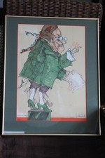 Simon DITTRICH Der LORDRICHTER Farblithographie handsigniert  im RAHMEN 50 x 40