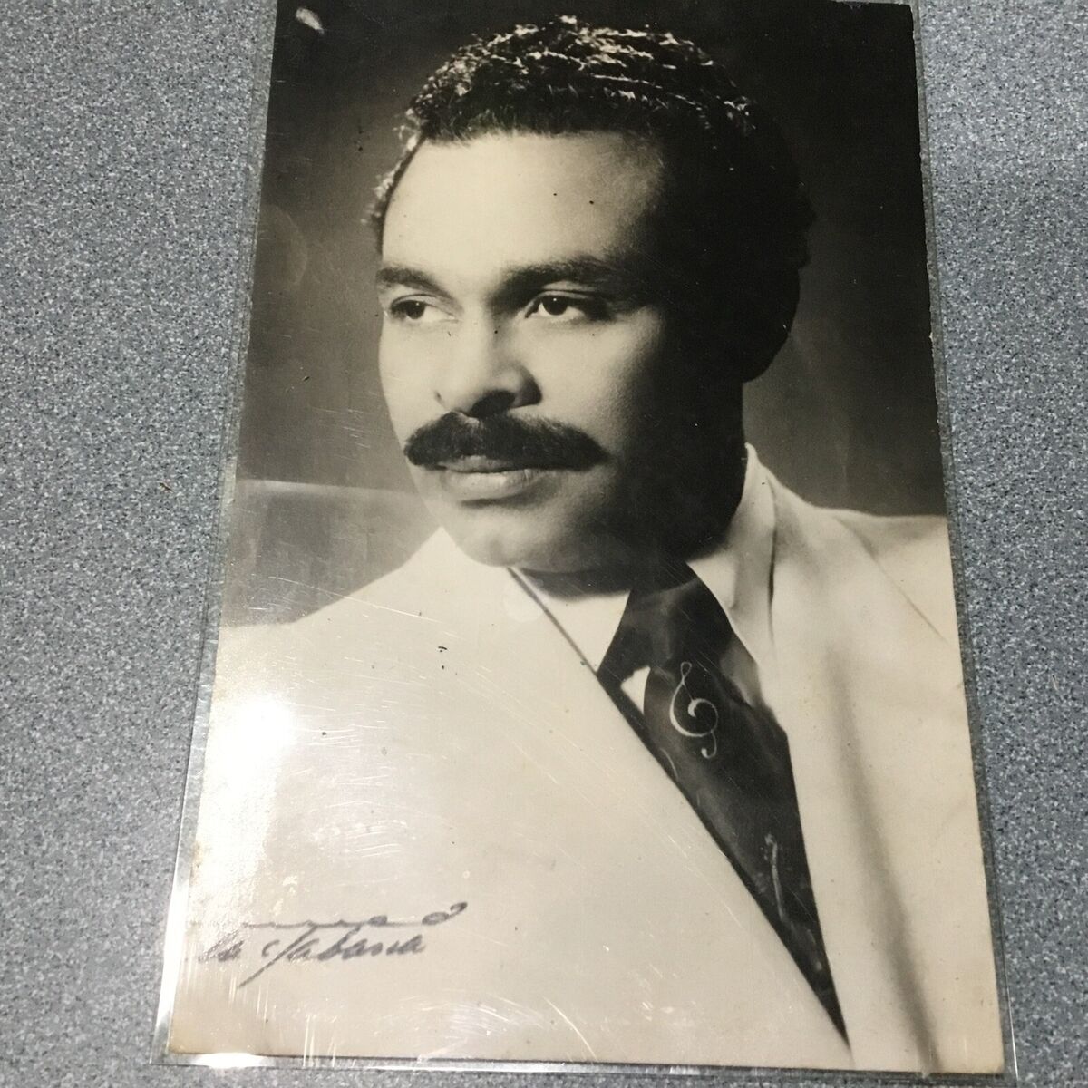 PHOTO PHOTOCARD CUBAN-MEXICAN SINGER Bienvenido Granda the mustache that  sings