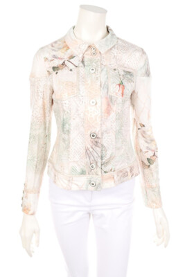 SPORTALM Denim Jacket Print Logo Buttons D 34 sorbet shades