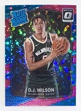 2017-18 Optic DJ Wilson Pink Disco SSP #d /20 Prizm Refractor Rookie RC Raptors