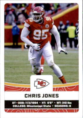 2023 Panini NFL Sticker #265 Chris Jones  Kansas City Chiefs