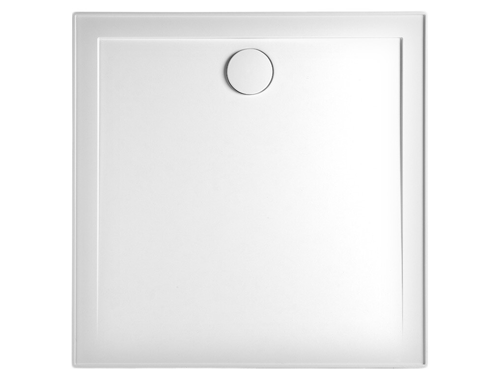 Flinders SMC Square 900x900/1200 White Centre/Rear Outlet Shower Base