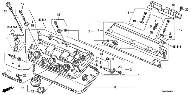 OEM Honda Valve Cover Gasket Set – Front/Rear For 2008-2017 Pilot & MDX V6 – Japan Made