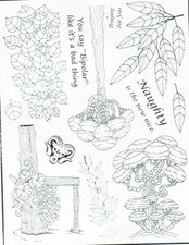 Unmounted Rubber Stamp Plate, Unmounted/Uncut Pink Rubber Stamps