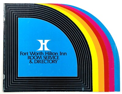 1975 FORTH WORTH HILTON INN Fort Worth Texas Original Room Service Menu
