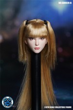 Figura de acción SDH028B piel pálida Asia niña cabeza tallada escala 1/6 hágalo usted mismo 12""