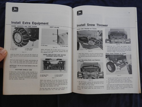 1975 JOHN DEERE 60 70 100 LAWN TRACTOR 32A SNOW THROWER OPERATORS MANUAL MINTY - Picture 4 of 5