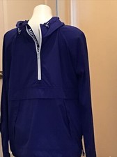 Michael kors men  s hooded 1/4 zip windbreaker royal blue size L nwt