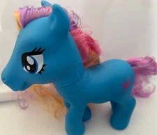 My Little Pony Dolgen Blue with Crown Tattoo 7 inch Tall Rainbow Mane and Tail