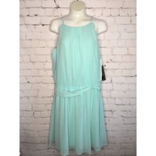 NWT A. Byer Halter Neck Lagoon Belted/Tie Chiffon Mini Dress Women/Grils Size/L