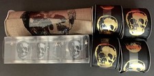 Skull Collection Black/Gold, Wired Ribbon, Mini pails  Wide Ribbon Halloween