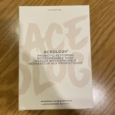 Aceology Probiotic Restoring Biodegradable Mask x 4 Retails $59