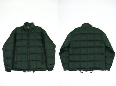 Gap Vintage 90s Green Nylon 3D Panels Quilted Puffer Down Jacket
