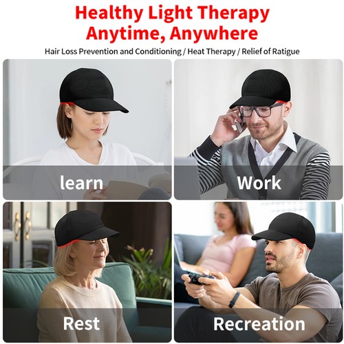 660nm 850nm Red Light Therapy Hat Hair Loss Treatment Cap Hair Growth Regrowth - Picture 3 of 18