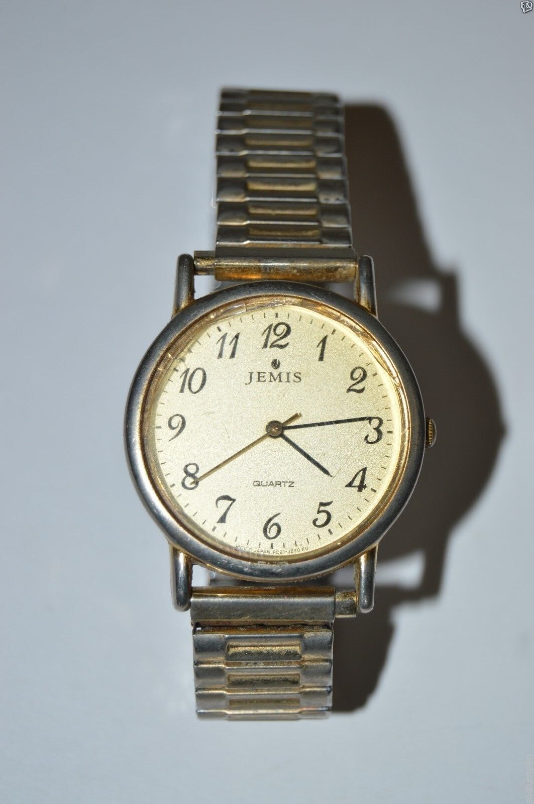 Vintage Jemis Stanless Steel Men's Women's Unisex Wrist Watch Comes With Battery
