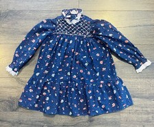 Polly Flinders Hand Smocked Embroidered Dress Floral Prairie Cottagecore Easter