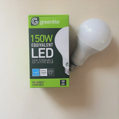 Greenlite 20W 5000K A21 E26 Dimmable LED Light Bulb 150 Watt Equal 20W/A21D/50K