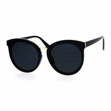 Double Frame Sunglasses Womens Round Butterfly Oversized Fashion Shades