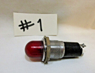 Dialco Ser. 52 & 95, Neon, 125V Panel Lights, & RARE 250V Style, Tested, w/ Bulb